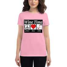 Load image into Gallery viewer, WIne time plw Women&#39;s short sleeve t-shirt

