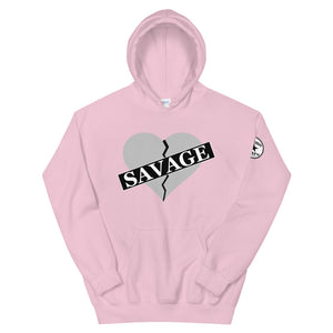 Broken Heart Savage Gray Unisex Hoodie