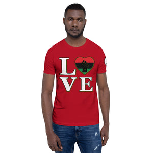 LOVE Black heart fist Short-Sleeve Unisex T-Shirt