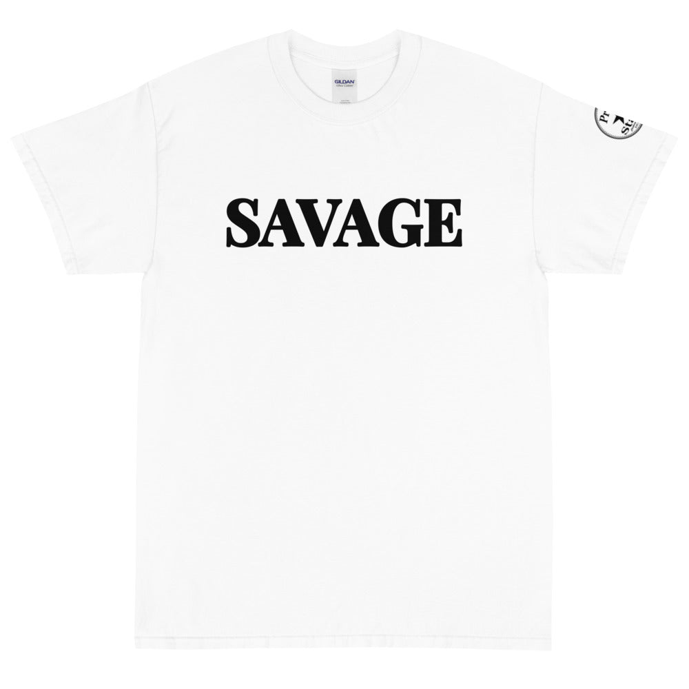 Savage Black Letters Short Sleeve T-Shirt