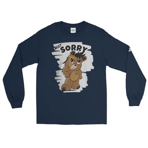Not Sorry Logo Bear Men’s Long Sleeve Shirt