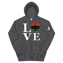 Load image into Gallery viewer, LOVE black fist heart Unisex Hoodie
