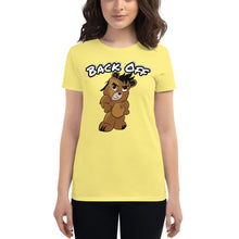 Load image into Gallery viewer, Back Off Logo Bear Women&#39;s short sleeve t-shirt
