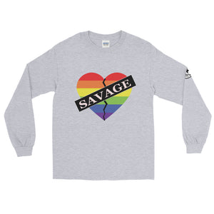 Savage Broken Heart Rainbow Long Sleeve Shirt