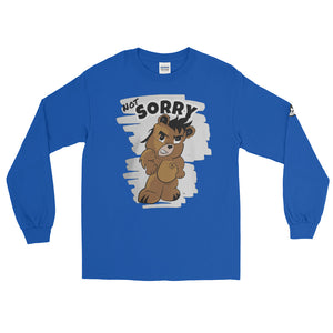 Not Sorry Logo Bear Men’s Long Sleeve Shirt