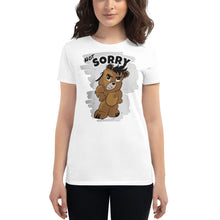 Load image into Gallery viewer, Women&#39;s Not Sorry Logo Bear short sleeve t-shirt
