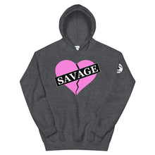 Load image into Gallery viewer, Broken Heart Savage Pink Unisex Hoodie
