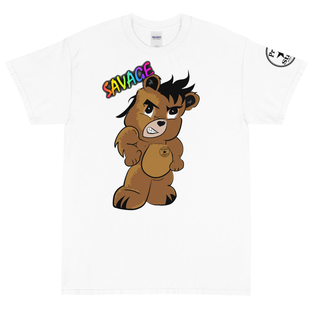 Savage Logo Bear Rainbow Short Sleeve T-Shirt