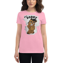 Load image into Gallery viewer, Women&#39;s Not Sorry Logo Bear short sleeve t-shirt
