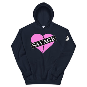 Broken Heart Savage Pink Unisex Hoodie