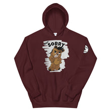 Load image into Gallery viewer, Not Sorry Logo Bear Unisex Hoodie
