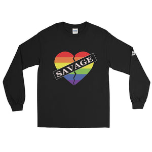 Savage Broken Heart Rainbow Long Sleeve Shirt