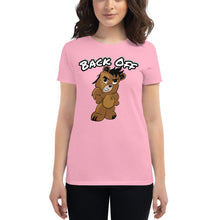 Load image into Gallery viewer, Back Off Logo Bear Women&#39;s short sleeve t-shirt
