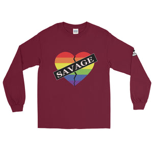 Savage Broken Heart Rainbow Long Sleeve Shirt