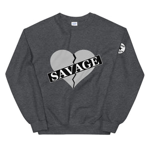 Broken Heart Savage gray Unisex Sweatshirt