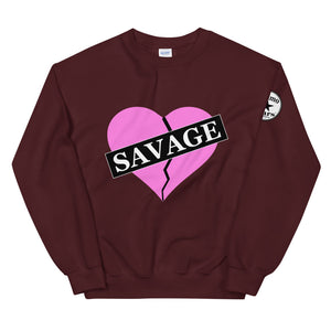 Broken Heart Savage pink Unisex Sweatshirt