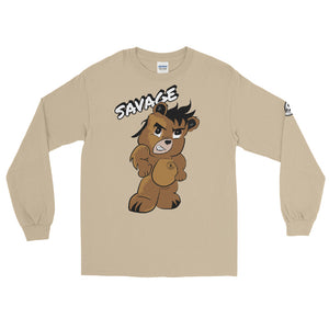 Savage Bear Logo Men’s Long Sleeve Shirt