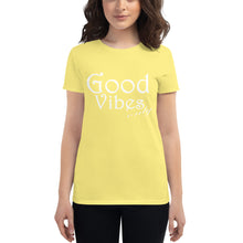 Load image into Gallery viewer, Women&#39;s Good Vibes Only short sleeve t-shirt
