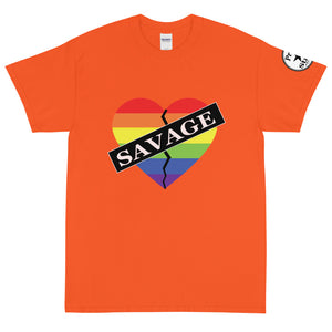 Savage Broken Heart Rainbow Short Sleeve T-Shirt