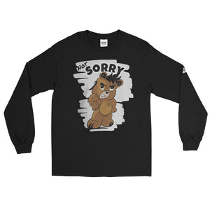 Not Sorry Logo Bear Men’s Long Sleeve Shirt
