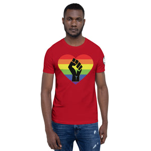 BLM Fist Pride Heart Short-Sleeve Unisex T-Shirt