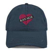 Load image into Gallery viewer, Savage broken heart pink Distressed Dad Hat
