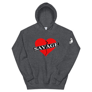 Broken Heart Savage Red Unisex Hoodie