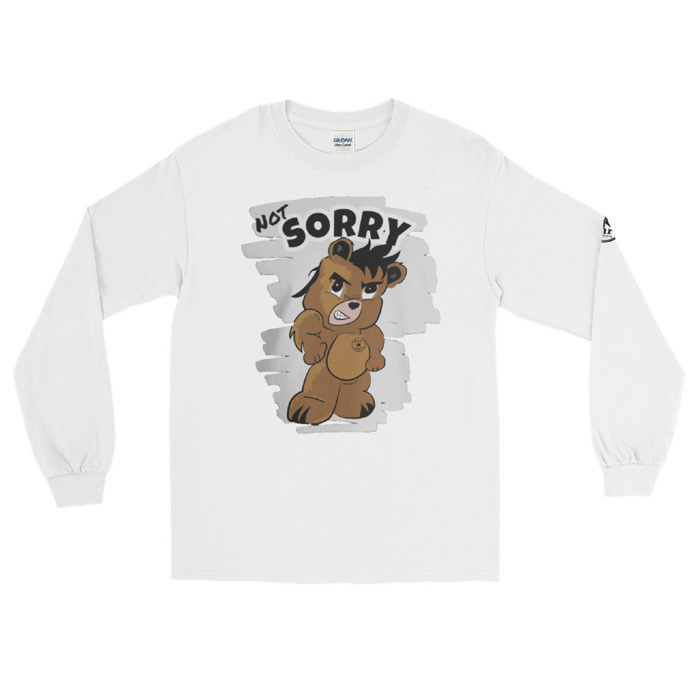 Not Sorry Logo Bear Men’s Long Sleeve Shirt