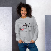 Load image into Gallery viewer, Wine Time BL Unisex Sweatshirt
