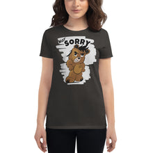 Load image into Gallery viewer, Women&#39;s Not Sorry Logo Bear short sleeve t-shirt
