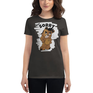 Women's Not Sorry Logo Bear short sleeve t-shirt