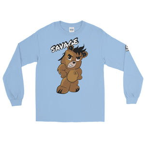 Savage Bear Logo Men’s Long Sleeve Shirt