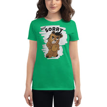 Load image into Gallery viewer, Women&#39;s Not Sorry Logo Bear short sleeve t-shirt
