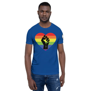 BLM Fist Pride Heart Short-Sleeve Unisex T-Shirt