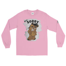 Load image into Gallery viewer, Not Sorry Logo Bear Men’s Long Sleeve Shirt
