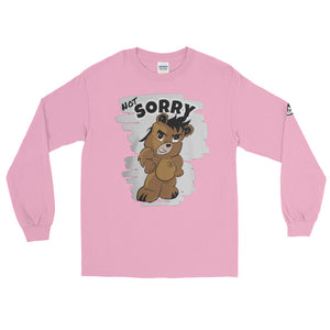 Not Sorry Logo Bear Men’s Long Sleeve Shirt