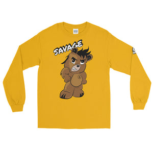 Savage Bear Logo Men’s Long Sleeve Shirt