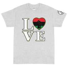 Load image into Gallery viewer, LOVE Black Fist Heart Short Sleeve T-Shirt
