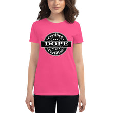 Load image into Gallery viewer, Women&#39;s Certified Dope short sleeve t-shirt

