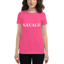 Load image into Gallery viewer, Women&#39;s SAVAGE short sleeve t-shirt
