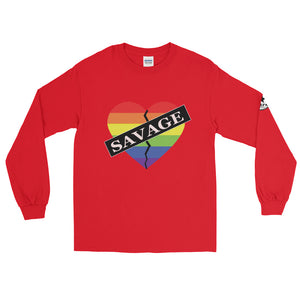 Savage Broken Heart Rainbow Long Sleeve Shirt