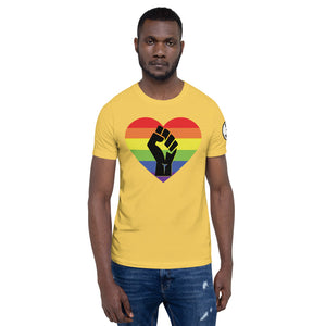 BLM Fist Pride Heart Short-Sleeve Unisex T-Shirt