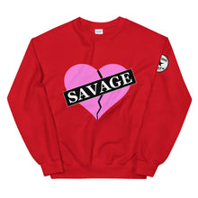 Load image into Gallery viewer, Broken Heart Savage pink Unisex Sweatshirt
