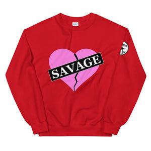 Broken Heart Savage pink Unisex Sweatshirt