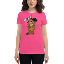 Load image into Gallery viewer, Women&#39;s Savage bear logo  short sleeve t-shirt
