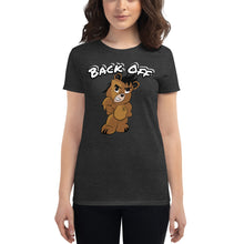 Load image into Gallery viewer, Back Off Logo Bear Women&#39;s short sleeve t-shirt
