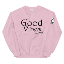 Load image into Gallery viewer, Good vibes only bl Unisex Sweatshirt
