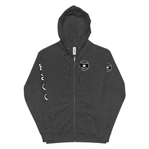 Primo Stars Logo Black Unisex fleece zip up hoodie