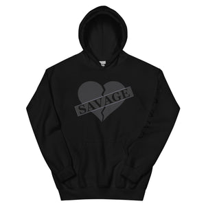 Broken Heart Savage Blackout Unisex Hoodie