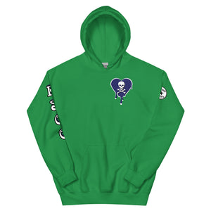 Skull Navy Heart Drips Unisex Hoodie